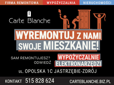 Carte Blanche - remonty, mieszkania, wypożyczalnia i inwestycje w Jastrzębiu-Zdroju?